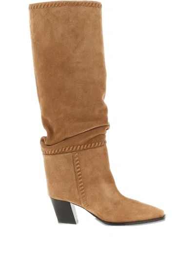 JIMMY CHOO 60MM HART STITCHED KNEE-HIGH BOOTS
