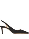 Jimmy Choo 60mm Lenora Suede Slingback Pumps In Black