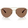Jimmy Choo 60mm Pilot Sunglasses In Brown Gold