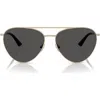 Jimmy Choo 60mm Pilot Sunglasses In Grey Gold