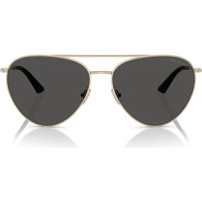 Jimmy Choo 60mm Pilot Sunglasses In Grey Gold