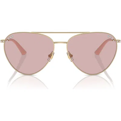 Jimmy Choo 60mm Pilot Sunglasses In Pink