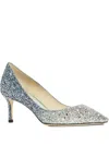 Jimmy Choo 60mm Romy Glitter Pumps In Silver