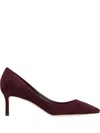 Jimmy Choo 60mm Romy Suede Pointed-toe Pumps In Red