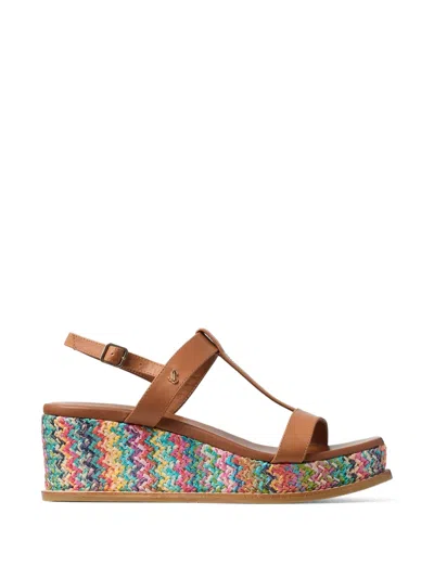 Jimmy Choo 60mm Theia Wedge Heeled Sandals In Brown