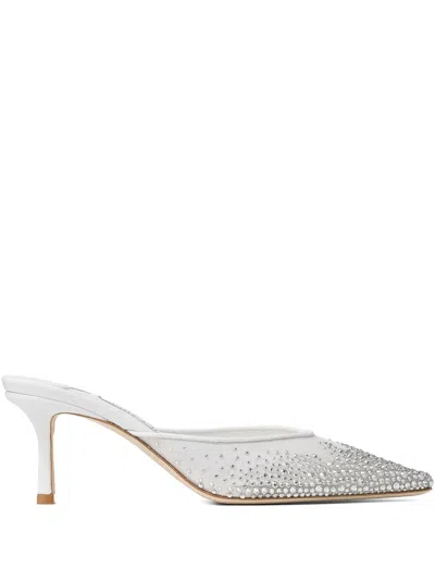 Jimmy Choo 60mm Vivi Crystal-embellished Mules