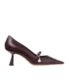 Jimmy Choo 65mm Aren Pearl-embellished Pointed-toe Pumps In Burgundy