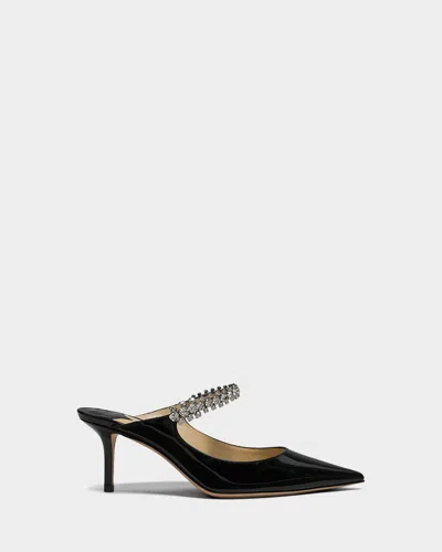 Jimmy Choo 65mm Bing Embellished Patent Leather Pumps In Black