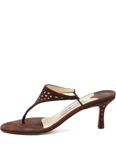 Pre-owned Jimmy Choo 65mm Cut-out Details Sandals