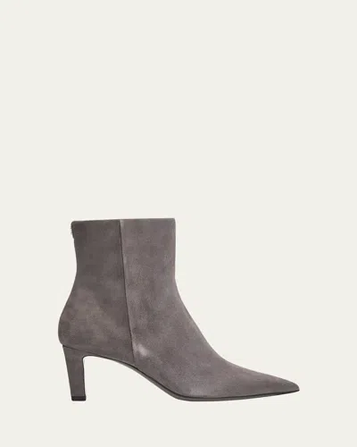 Jimmy Choo 65mm Frankie Suede Ankle Boots In Gray
