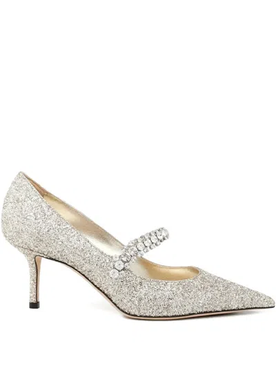 Jimmy Choo 65mm Leather Heeled Pumps In Silver