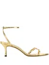 Jimmy Choo 65mm Leo Sandals In Gold