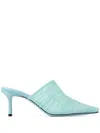 Jimmy Choo Lotta 65 Ruched Tulle Mules In Blue