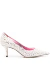 Jimmy Choo Love 100mm Glitter Pumps In Pink