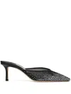 Jimmy Choo Vivi 65 Mesh Embellished Mules In Black