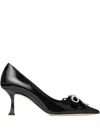 Jimmy Choo 70mm Auria Crystal-bow Pumps In Black