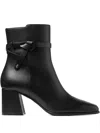 Jimmy Choo 70mm Braided-strap Block-heel Boots In Black