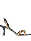 Jimmy Choo Printed Calf Hair Elsy 70 Sandals In Animal Print