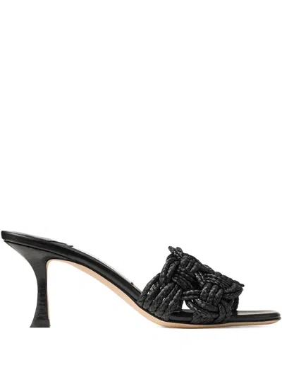 Jimmy Choo Chara 70 Raffia Heeled Mules