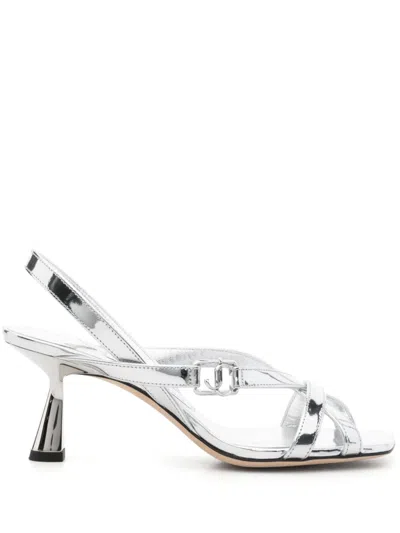 Jimmy Choo 70mm Jess Sandals In Silver