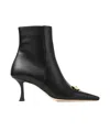 Jimmy Choo High Heel Leather Boots In Black