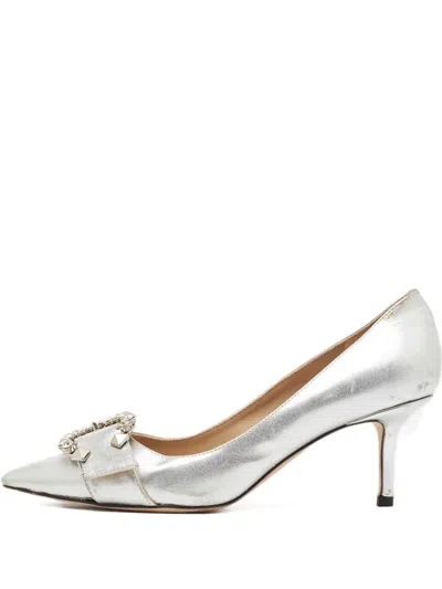 Pre-owned Jimmy Choo 70mm Saresa Crystal-buckle Pumps