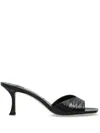 Jimmy Choo Women Skye Printed Leather Sandals In 黑色