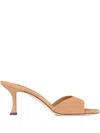 Jimmy Choo Skye 70 Leather Mules In Brown