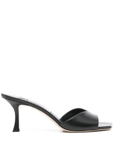 Pre-owned Jimmy Choo 70mm Skye Mules In Black