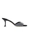 Jimmy Choo Embellished Suede Skye 70 Mules In Black