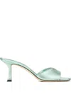 Jimmy Choo Skye 70 Satin Mules In Green