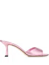 Jimmy Choo Square-headed High-heeled Sandals In Pink