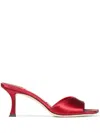 Jimmy Choo Skye Stiletto Slide Sandals In Red