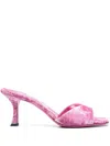 Jimmy Choo Skye 70 Velvet Mules In Rosa