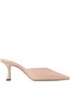 Jimmy Choo Solar 70 Lizard Print Leather Mules In Pink
