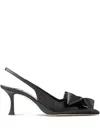 Jimmy Choo Staz Black Shoe With Bow Details 7cm Heel