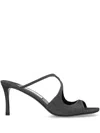 Jimmy Choo Anise Embellished Slip-on Sandals In Grey