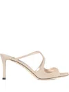 Jimmy Choo 75mm Anise Square-toe Sandals In Gold