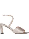 Jimmy Choo Karli 75 Glitter Sandals In Pink