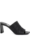 Jimmy Choo 75mm Lua Ruched Sandals In Black