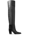 Jimmy Choo Loren 45 Leather Over-the-knee Boots In 黑色