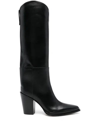 Jimmy Choo Cece 80mm Stud-embellished Boots In Black