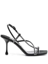 Jimmy Choo Etana 80 Crystal Embellished Sandals In Black