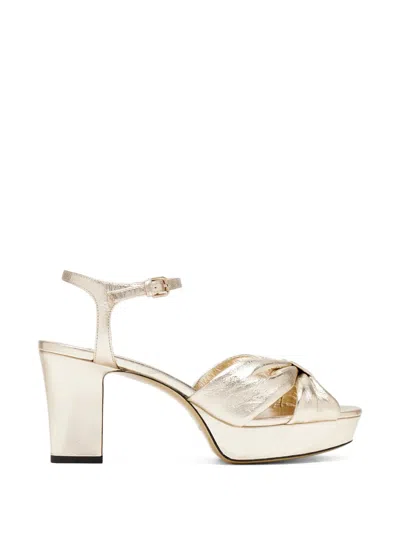 Jimmy Choo 80mm Heloise Heeled Sandals In White