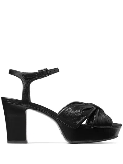 Jimmy Choo 80mm Heloise Sandals In Black