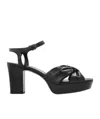 Jimmy Choo Heloise Leather Knot Platform Sandals In Black