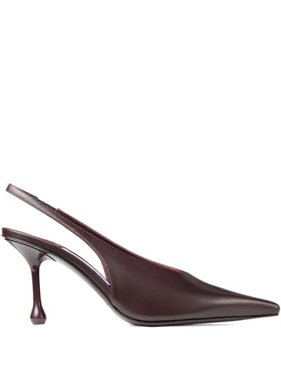 Jimmy Choo 80mm Isa Slingback Pumps In Brown