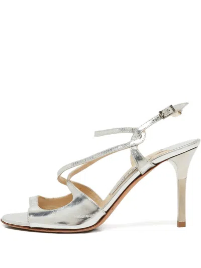 Pre-owned Jimmy Choo 80mm Leather Strappy Sandals