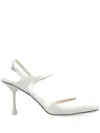 Jimmy Choo Pixie 80 Satin Décolleté In White
