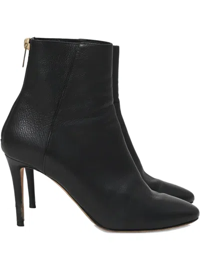 Pre-owned Jimmy Choo 80mm Pointed-toe Ankle Boots In Black